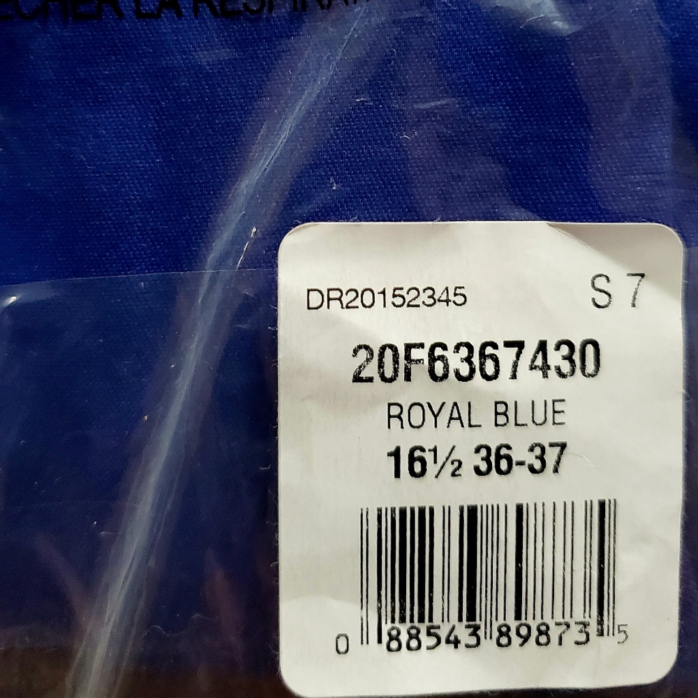 Van Heusen Royal Blue Flex Shirt - Picture 5 of 6
